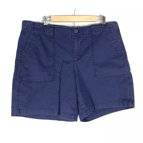 3/$30 GAP‎ Girlfriend Chino Shorts Navy Blue Sz 20 Plus Cotton blend Bermuda - Picture 9 of 10